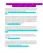 COMPREHENSIVE MED SURG EXIT EXAM LATEST TEST BANK/COMPREHENSIVE MED SURG EXIT EXAM LATEST TEST BANK